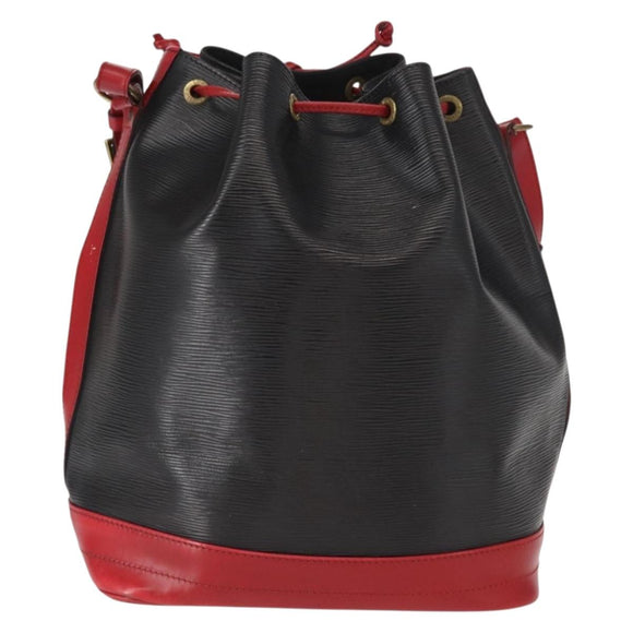 LOUIS VUITTON Epi Noe Shoulder Bag Bicolor Black Red M44017 LV Auth 158992