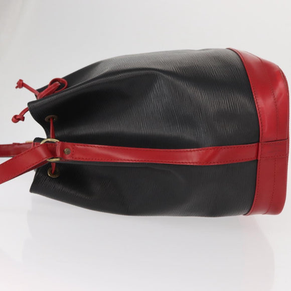 LOUIS VUITTON Epi Noe Shoulder Bag Bicolor Black Red M44017 LV Auth 158992