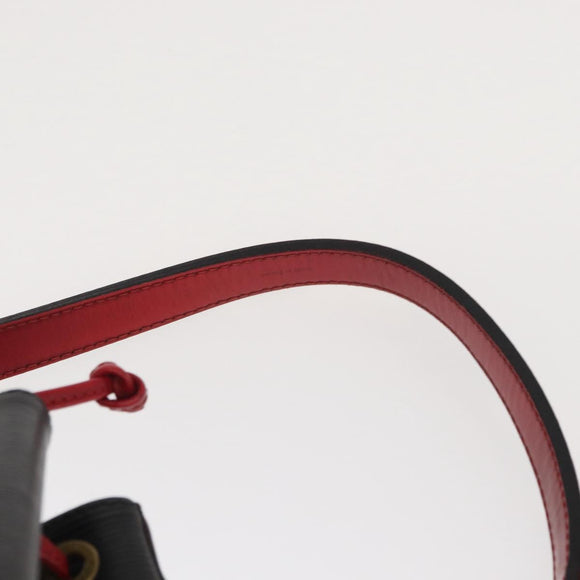 LOUIS VUITTON Epi Noe Shoulder Bag Bicolor Black Red M44017 LV Auth 158992