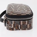 Salvatore Ferragamo Pouch PVC Silver Brown Auth 158994-5