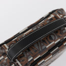 Salvatore Ferragamo Pouch PVC Silver Brown Auth 158994-7