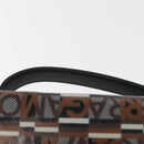 Salvatore Ferragamo Pouch PVC Silver Brown Auth 158994-8