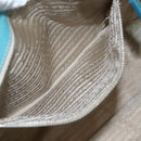 PRADA Tote Bag Canvas Beige Silver Auth 158995-22