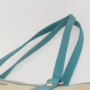 PRADA Tote Bag Canvas Beige Silver Auth 158995-8