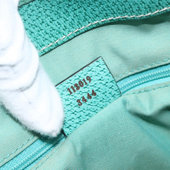 GUCCI GG Canvas Tote Bag Beige Silver 113019 Auth 158996