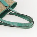 GUCCI GG Canvas Tote Bag Beige Silver 113019 Auth 158996-7