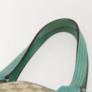 GUCCI GG Canvas Tote Bag Beige Silver 113019 Auth 158996-8