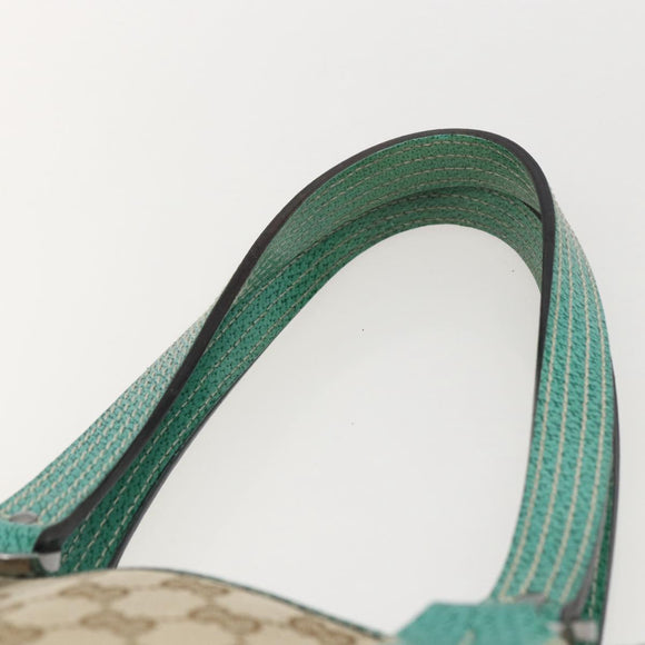 GUCCI GG Canvas Tote Bag Beige Silver 113019 Auth 158996