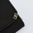 GUCCI Chain Shoulder Bag Nylon Black Gold Auth 158998-17