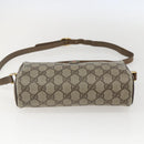 GUCCI GG Supreme Web Sherry Line Bag PVC Beige Gold 89 02 018 Auth 159003-5