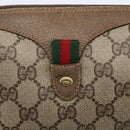 GUCCI GG Supreme Web Sherry Line Bag PVC Beige Gold 89 02 018 Auth 159003-18