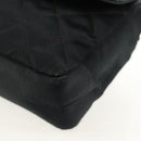 CHANEL Mini Matelasse 18 Chain Shoulder Bag Satin Black Gold CC Auth 159010V-16