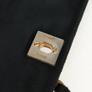 CHANEL Mini Matelasse 18 Chain Shoulder Bag Satin Black Gold CC Auth 159010V-9