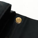 CHANEL Mini Matelasse 18 Chain Shoulder Bag Satin Black Gold CC Auth 159010V-21