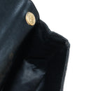 CHANEL Mini Matelasse 18 Chain Shoulder Bag Satin Black Gold CC Auth 159010V-23