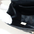 CHANEL Mini Matelasse 18 Chain Shoulder Bag Satin Black Gold CC Auth 159010V-24