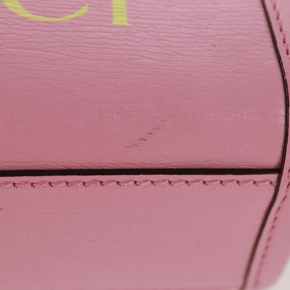 GUCCI Hand Bag Leather 2way Pink Gold 671623 Auth 159011M