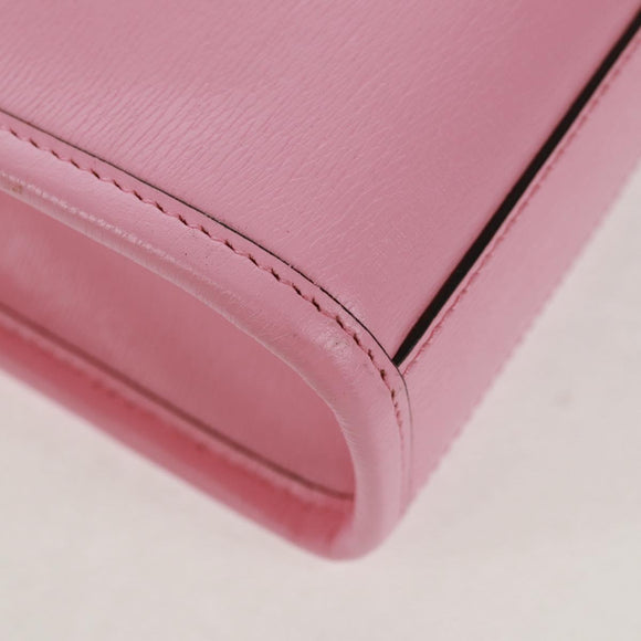 GUCCI Hand Bag Leather 2way Pink Gold 671623 Auth 159011M