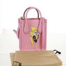 GUCCI Hand Bag Leather 2way Pink Gold 671623 Auth 159011M-12