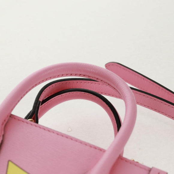 GUCCI Hand Bag Leather 2way Pink Gold 671623 Auth 159011M