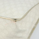 GUCCI GG Supreme Hand Bag PVC Leather White Gold 190259 Auth 159013-9