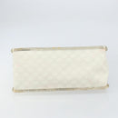 GUCCI GG Supreme Hand Bag PVC Leather White Gold 190259 Auth 159013-5