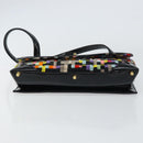 CHANEL 2.55 Shoulder Bag Velor Multicolor Gold CC Auth 159014SAV-5