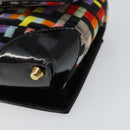 CHANEL 2.55 Shoulder Bag Velor Multicolor Gold CC Auth 159014SAV-15