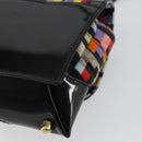 CHANEL 2.55 Shoulder Bag Velor Multicolor Gold CC Auth 159014SAV-17