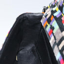 CHANEL 2.55 Shoulder Bag Velor Multicolor Gold CC Auth 159014SAV-23