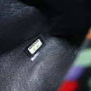 CHANEL 2.55 Shoulder Bag Velor Multicolor Gold CC Auth 159014SAV-11
