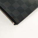 LOUIS VUITTON Damier Graphite Pochette Jules GM Clutch Bag M41501 Auth 159017V-15