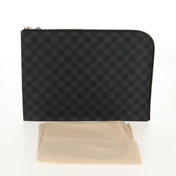 LOUIS VUITTON Damier Graphite Pochette Jules GM Clutch Bag M41501 Auth 159017V