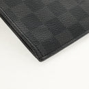 LOUIS VUITTON Damier Graphite Pochette Jules GM Clutch Bag M41501 Auth 159017V-7