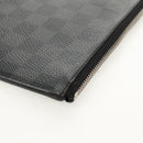 LOUIS VUITTON Damier Graphite Pochette Jules GM Clutch Bag M41501 Auth 159017V-14