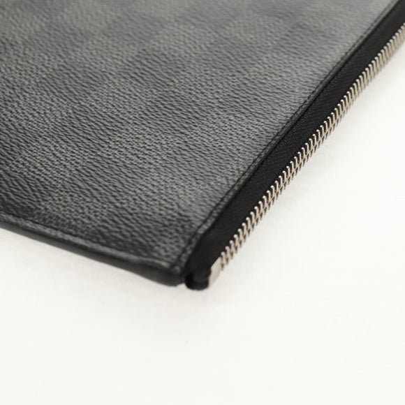 LOUIS VUITTON Damier Graphite Pochette Jules GM Clutch Bag M41501 Auth 159017V