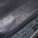 BALLY Pouch Leather Black Gold Auth 159018-16