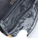 BALLY Pouch Leather Black Gold Auth 159018-17