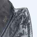 BALLY Pouch Leather Black Gold Auth 159018-18