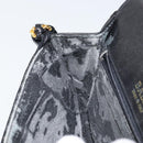 BALLY Pouch Leather Black Gold Auth 159018-19