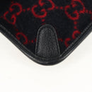 GUCCI GG Canvas Waist bag Wool Navy Gold 598181 Auth 159020V-15