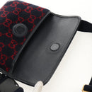 GUCCI GG Canvas Waist bag Wool Navy Gold 598181 Auth 159020V-9