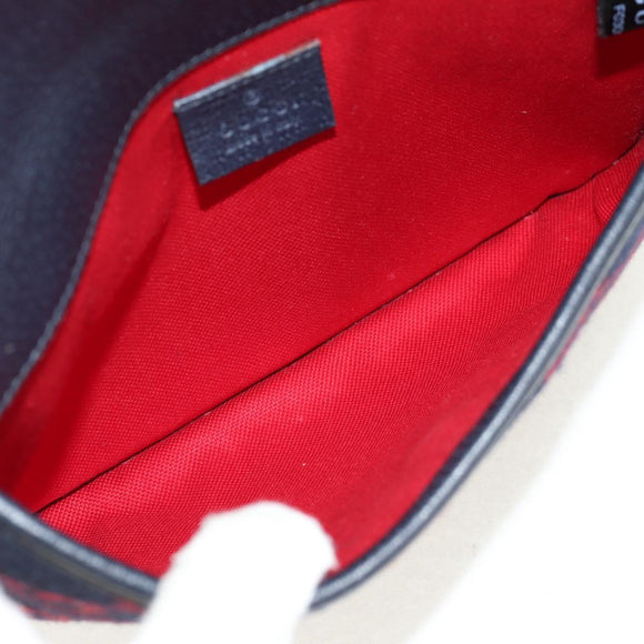 GUCCI GG Canvas Waist bag Wool Navy Gold 598181 Auth 159020V