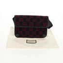 GUCCI GG Canvas Waist bag Wool Navy Gold 598181 Auth 159020V-12