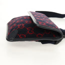 GUCCI GG Canvas Waist bag Wool Navy Gold 598181 Auth 159020V-4