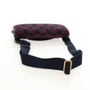GUCCI GG Canvas Waist bag Wool Navy Gold 598181 Auth 159020V-7