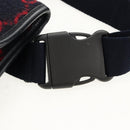 GUCCI GG Canvas Waist bag Wool Navy Gold 598181 Auth 159020V-8