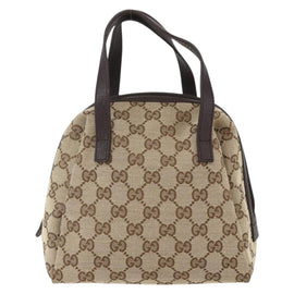 GUCCI GG Canvas Hand Bag Beige 124542 Auth 159021 - 0