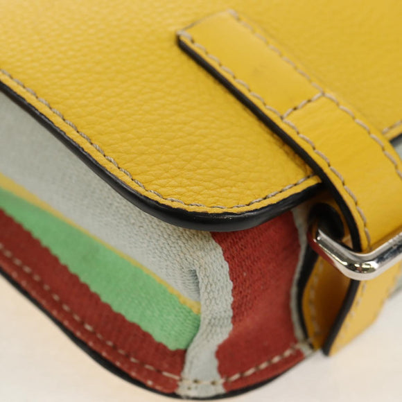 LOEWE Gürteltasche Leder Gelb Silber Original 159022V