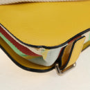 LOEWE Waist bag Leather Yellow Silver Auth 159022V-17